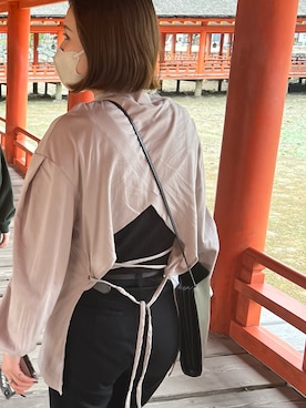 「Y's（ワイズ）のアイテム（その他パンツ）」を使った、yuさん（レディース・163cm）の秋コーディネート