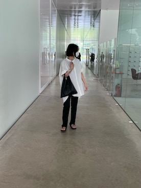 「Y's（ワイズ）のアイテム（その他パンツ）」を使った、yuさん（レディース・163cm）の秋コーディネート