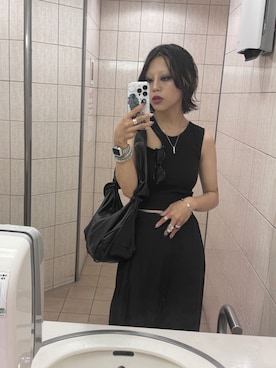 「LVEU.（ラブユ.）のアイテム」を使った、MANAさん（レディース・153cm）の秋コーディネート
