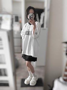 「me+em select（ミームセレクト）のアイテム」を使った、MANAさん（レディース・153cm）の秋コーディネート