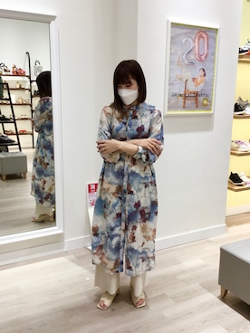 「オリエンタルトラフィック」｜「アイテム（シャツワンピース）」を使った、miyazakiさん（レディース・163cm）の春コーディネート