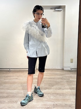 「アイテム（シャツ/ブラウス）」を使った、miyuさん（レディース・165cm）の秋コーディネート