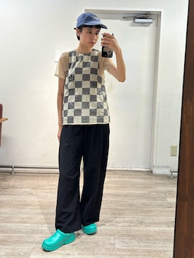 「アイテム（ブローチ/コサージュ）」を使った、miyuさん（レディース・165cm）の夏コーディネート