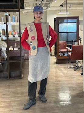 「usedのアイテム（デニムパンツ、ブラック系）」を使った、miyuさん（レディース・165cm）の冬コーディネート