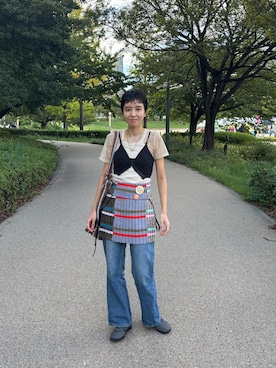 「アイテム（インナーウェア/肌着）」を使った、miyuさん（レディース・165cm）の秋コーディネート
