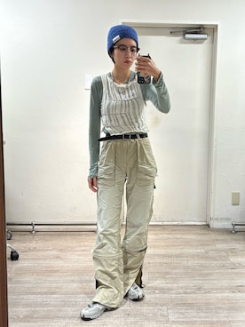 「アイテム（帽子）」を使った、miyuさん（レディース・165cm）の冬コーディネート