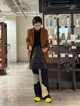 「SANSeLF（サンセルフ）のアイテム」を使った、miyuさん（レディース・165cm）の冬コーディネート