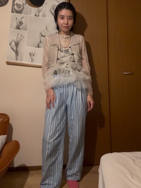 「RETRO GIRL（レトロガール）のアイテム（トップス）」を使った、miyuさん（レディース・165cm）の春コーディネート