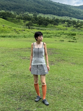 「アイテム（ソックス/靴下）」を使った、miyuさん（レディース・165cm・20代）の夏コーディネート