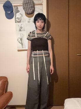 「BASERANGE（ベースレンジ）のアイテム」を使った、miyuさん（レディース・165cm）の春コーディネート