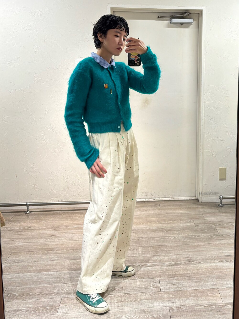 【美品】  6(ROKU) / ロク | MOHAIR CARDIGAN モヘヤ ビッグニット オーバーカーディガン | ライトグリーン | レディース 6 (ROKU) - 【美品】 6(ROKU) / ロク | MOHAIR CARDIGAN モヘヤ ビッグ