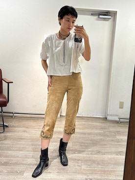 「アイテム（パンツ）」を使った、miyuさん（レディース・165cm）の秋コーディネート