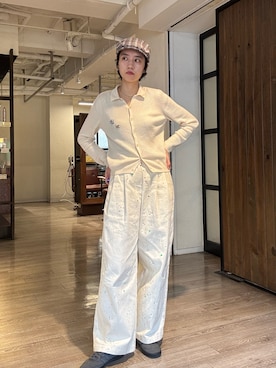 「アイテム（ハンチング/ベレー帽）」を使った、miyuさん（レディース・165cm）の冬コーディネート