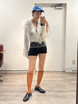 「アイテム（インナーウェア/肌着）」を使った、miyuさん（レディース・165cm）の秋コーディネート