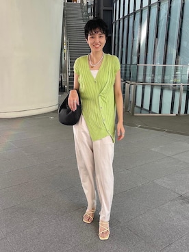 「アイテム（トップス）」を使った、miyuさん（レディース・165cm・20代）の夏コーディネート
