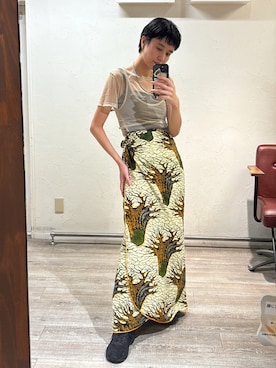 「アイテム（トップス）」を使った、miyuさん（レディース・165cm）の夏コーディネート