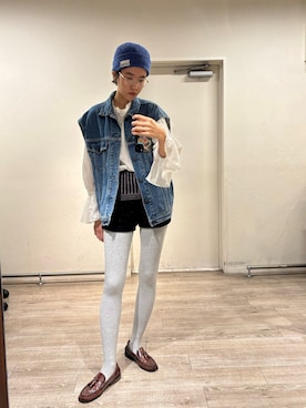 「アイテム（デニムジャケット）」を使った、miyuさん（レディース・165cm・20代）の秋コーディネート