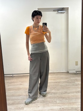「アイテム（スニーカー）」を使った、miyuさん（レディース・165cm）の秋コーディネート