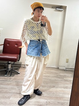 「アイテム（その他ヘアアクセサリー）」を使った、miyuさん（レディース・165cm）の秋コーディネート