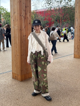 「アイテム（アンダーウェア）」を使った、miyuさん（レディース・165cm）の秋コーディネート