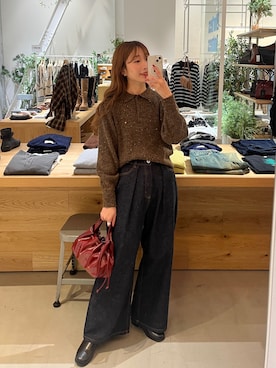 「Kastane（カスタネ）のアイテム（ニット/セーター）」を使った、itabaさん（レディース・161cm）の秋コーディネート