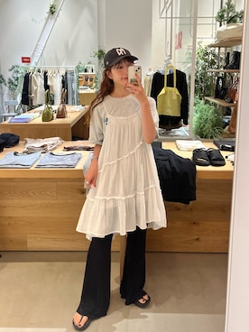 「アイテム（チュニック）」を使った、itabaさん（骨格ストレート・レディース・161cm）の夏コーディネート