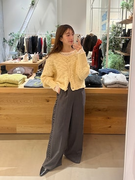 「スラックスパンツ」｜itabaさん（レディース・161cm）の秋コーディネート