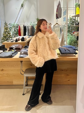 「アイテム（その他アウター）」を使った、itabaさん（レディース・161cm）の冬コーディネート