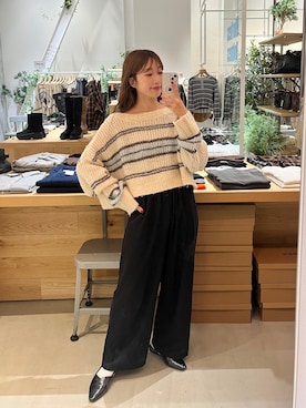 「Kastane（カスタネ）のアイテム（その他パンツ）」を使った、itabaさん（レディース・161cm）の秋コーディネート