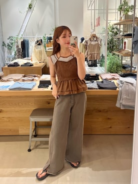 「アイテム（キャミソール）」を使った、itabaさん（レディース・161cm）の夏コーディネート