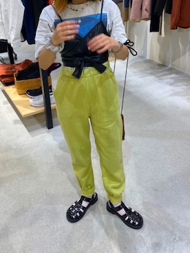 「スウエットパンツ」｜「アイテム（アクセサリー）」を使った、25☺︎さん（レディース・151cm）の秋コーディネート