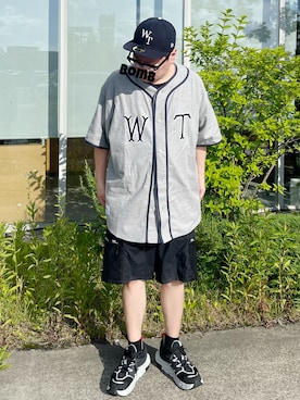 「アイテム（キャップ）」を使った、kazbombさん（メンズ・178cm）の夏コーディネート