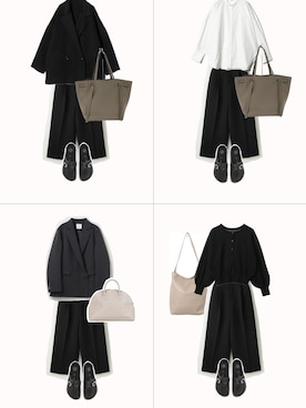 「アイテム（スリッポン）」を使った、CHEBさん（レディース・154cm）の冬コーディネート