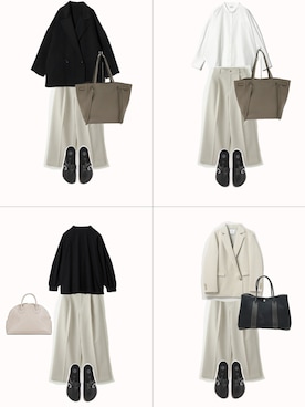 「アイテム（テーラードジャケット）」を使った、CHEBさん（レディース・154cm）の冬コーディネート