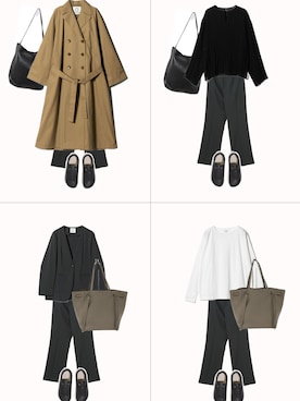 「アイテム（トレンチコート）」を使った、CHEBさん（レディース・154cm）の冬コーディネート