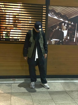 「CIAOPANIC（チャオパニック）のアイテム（モッズコート）」を使った、n.さん（メンズ・173cm）の秋コーディネート