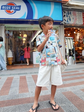 「no brand（ノーブランド）のアイテム」を使った、kotaroさん（キッズ・123cm）の夏コーディネート
