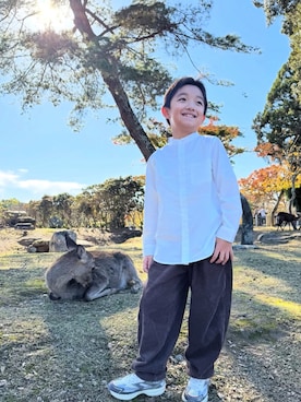 「アイテム（シャツ/ブラウス）」を使った、kotaroさん（キッズ・123cm）の秋コーディネート