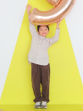 「アイテム（パンツ）」を使った、kotaroさん（キッズ・123cm）の冬コーディネート