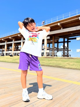 「NEW BALANCE（ニューバランス）のアイテム」を使った、kotaroさん（キッズ・123cm）の秋コーディネート