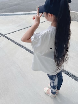「Laula（ラウラ）のアイテム（トップス）」を使った、youさん（キッズ・110cm）の夏コーディネート