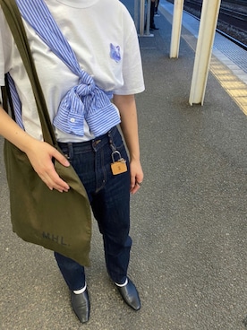 「Libra Cue（リブラ キュー）のアイテム（シューズ）」を使った、ふみさん（レディース・164cm）の秋コーディネート