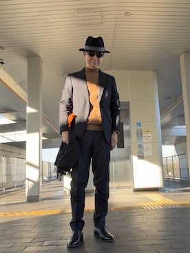 「アイテム（帽子）」を使った、Paulさん（メンズ・171cm）の冬コーディネート