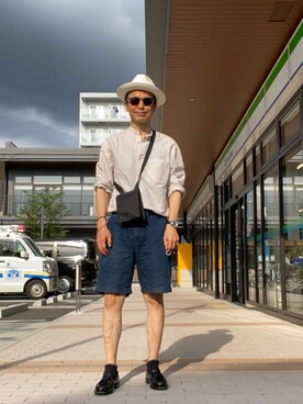 ハットを使った ネイビー ベージュ のメンズ人気ファッションコーディネート Wear