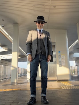 「アイテム（フォーマルスーツ/小物）」を使った、Paulさん（メンズ・171cm）の冬コーディネート