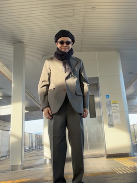 「アイテム（キャスケット）」を使った、Paulさん（メンズ・171cm）の冬コーディネート