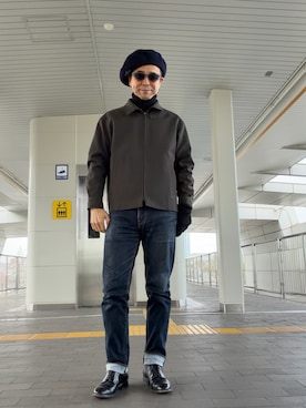 「CA4LA（カシラ）のアイテム（帽子）」を使った、Paulさん（メンズ・171cm）の春コーディネート