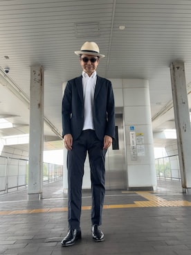 「アイテム（その他アウター、ブルー系）」を使った、Paulさん（メンズ・171cm）の夏コーディネート