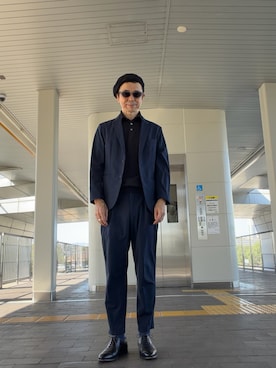 「アイテム（ハンチング/ベレー帽）」を使った、Paulさん（メンズ・171cm）の秋コーディネート