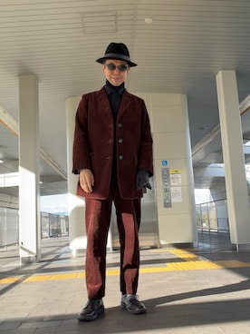 「MARGARET HOWELL（マーガレットハウエル）のアイテム」を使った、Paulさん（メンズ・171cm）の冬コーディネート